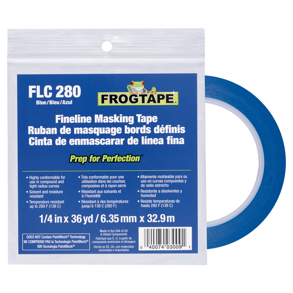 FrogTape® FLC 280 Blue High Temperature PVC Fineline Masking Tape